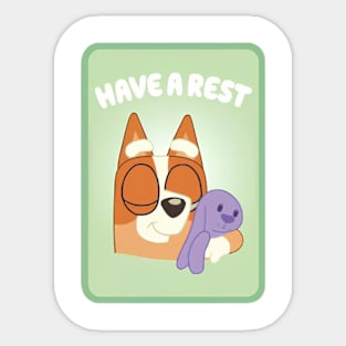 Bluey have a rest Sticker